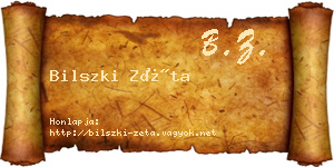 Bilszki Zéta névjegykártya
